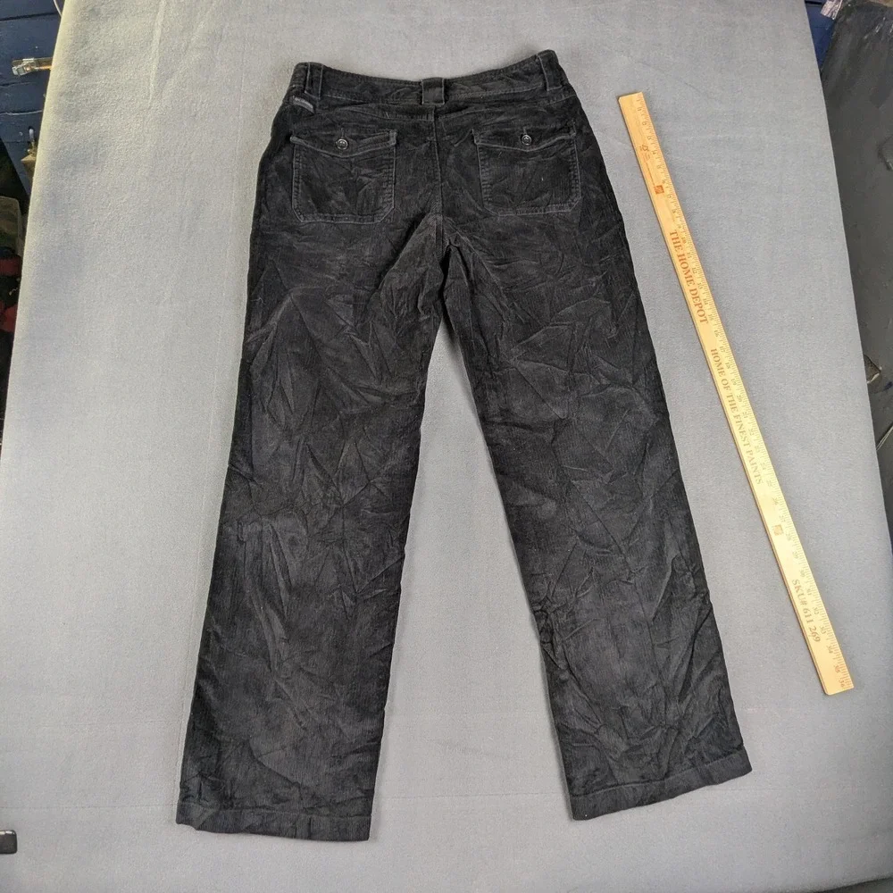 Columbia Pants Womens 12 Black AL8602 Corduroy Straight Leg Outdoor Stretch